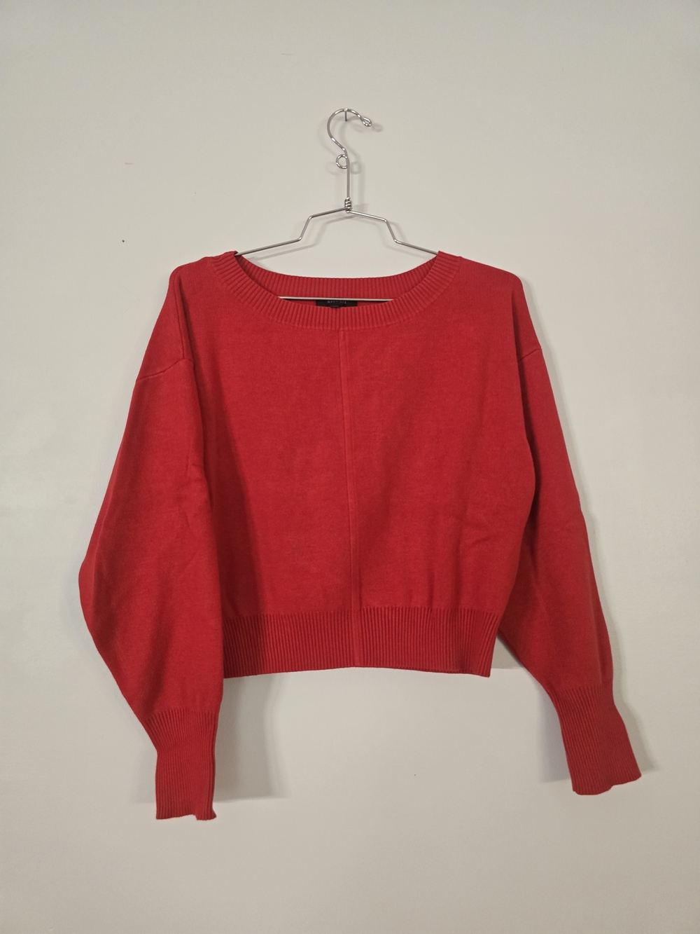 RW&CO. Red Crewneck Crop Sweater